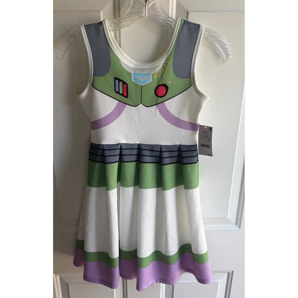 New! Disney Toy Story Little Girls Pixar Buzz Lightyear Costume Dress 7/8